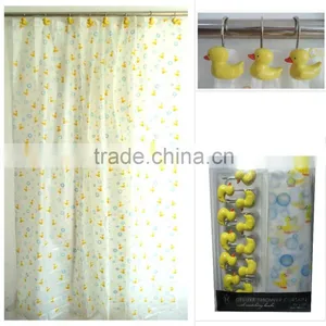 Rainbowl Animal Design Colorful Ducks 100%POLYESTER Shower Curtain Set thumbnail-3