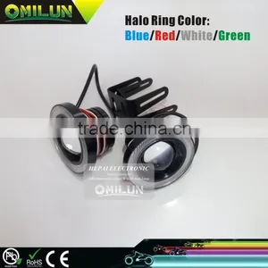 High Quality Universal 3inch 64mm 30W LED Fog Angel Eyes Light With Optical Glass Lens for Most of Cars thumbnail-1
