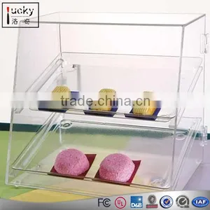 Acrylic Food Display Case With 2 Trays,Bakery Display Cases thumbnail-1