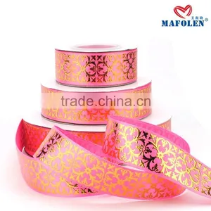 China Supply Directly Pigment Printed Craft Two Color Satin Ribbon 100%polyester thumbnail-1