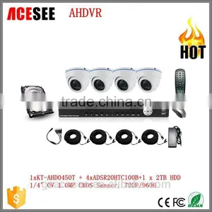 720P/960H AHDVR & Indoor Camera Kits AHD DVR Kit for Indoor Day Night Home Security Camera Video Recording System thumbnail-1