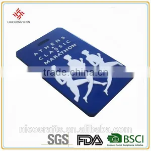 PVC Embossed Rectangle Airplane Luggage Tag For Traveling thumbnail-2