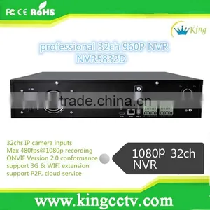 KingCCTV Professional Network Standalone Recorder NVR5832D 32ch 960P NVR Support 3G Wifi P2P 8HDD thumbnail-1