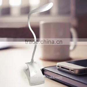 Rechargeable New Design LED Flexible Reading Light Clip-on Bed Table Desk Lamp thumbnail-2