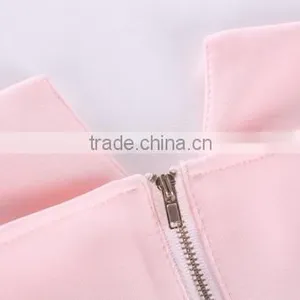 Sexy Women Solid Strapless V-Neck Crop Tops High Waist Slim Pencil Mini Dress Two Piece Set thumbnail-3