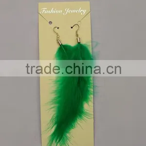The Non-toxic Material Fancy Custom Design Feather Eardrop thumbnail-2
