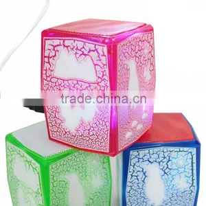 Chinese Factory Price 2016 JY26 Mini Cube Bluetooth Speaker With Colorful Led Light thumbnail-1