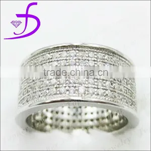 New Design 925 Sterling Silver Jewelry Micro Pave Setting CZ Men Rings thumbnail-1