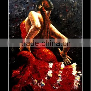 100% Handmade High Quality Impressionist Portrait Painting Dancers thumbnail-1
