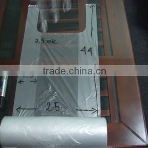 100% Virgin HDPE/LDPE Plastic T-shirt Bags for Shopping Packing thumbnail-1