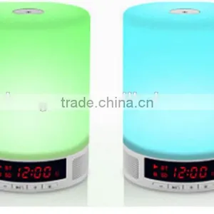 Wireless Bluetooth Speaker Nightlight Touch Led Mini Portable Lamp Alarm Stereo Mini Bluetooth Speaker thumbnail-1