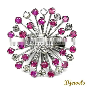 White Gold Diamond Rings 14K Diamond Gold Jewelry thumbnail-1