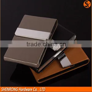 Exhibition Vertical Colorful PU and Stainless Steel Card Holder Business With High Quality and Cheap Price thumbnail-1
