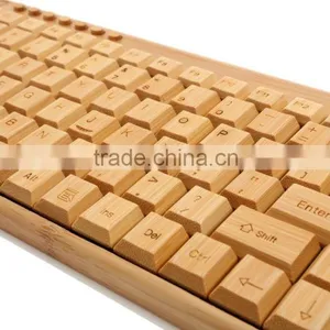 Customzied Bamboo Bluetooth Wireless Laptop Keyboard and Mouse for IPad Tablet thumbnail-3