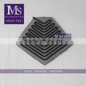 Hot Lace Embroidery Patch Trim in Black Color Shoulder Patches for Clothing thumbnail-1