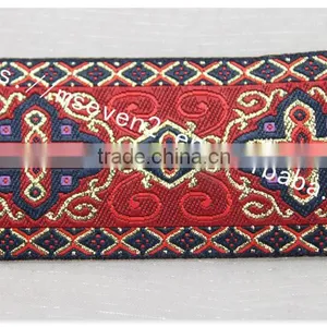 Hot Selling Ethnic 4cm Width Polyetser Jacquard Ribbon Wholesale thumbnail-4