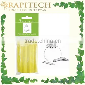 4 Inch Yellow Natural Plant Wood Label thumbnail-1