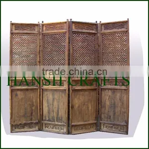 Antique Wooden Room Divider Screens thumbnail-1