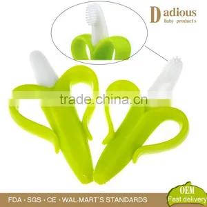 High Quality Eco-friendly Soft Silicone Banana Toothbrush thumbnail-4