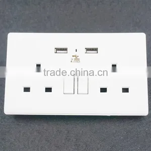 Multi Plug Wall Sockets With Dual Usb Ports Made in China Usb Wall Socket thumbnail-1
