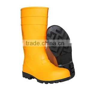 CE Certified Steel Toe Yellow PVC Safety Boots thumbnail-1