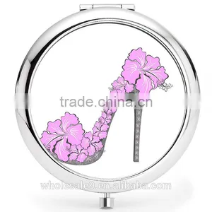 Metal Folding Crystal Cosmetic Mirror thumbnail-3