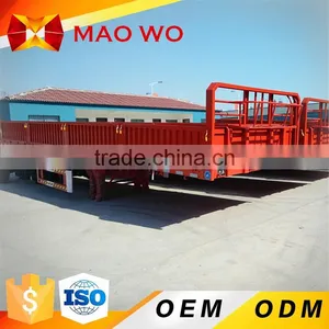 China Manufacturer 3 Axles Cargo Carrier Side Wall Semi Trailer Cheap Price for Sale thumbnail-2