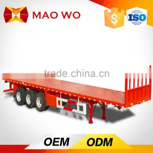 China 40ft Container 40ton Flatbed Semi Trailer Price for Hot Sale thumbnail-1