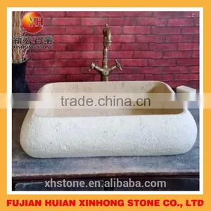 2016 Gradient Indoor White Brown Mixed Stone Wash Basin thumbnail-5