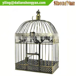 Rectangular Square Metal Hanging and Standing Bird Cage thumbnail-2