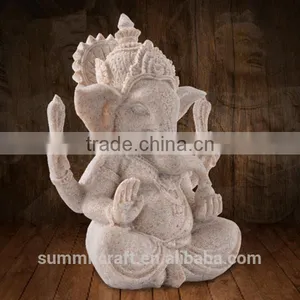 Wedding Gift Resin Sandstone Hindu God Lord Ganesha Idol Figurine thumbnail-3
