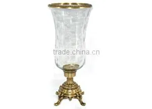 Metal Hurricane Glass Candle Holder thumbnail-1