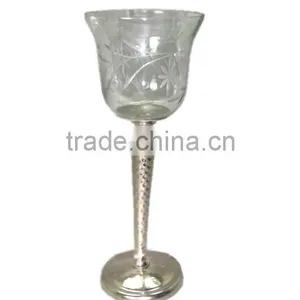 Metal Hurricane Glass Candle Holder thumbnail-3