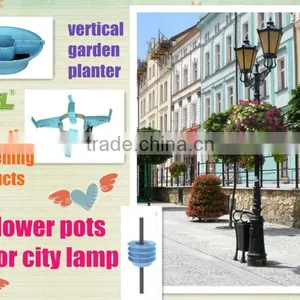 Plastic Flower Pots for Lamp Pole Greening Pots , Planters for Light Pole Decoration Planter thumbnail-1