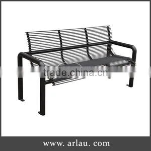 Street Outdoor Steel Seating Bench thumbnail-1