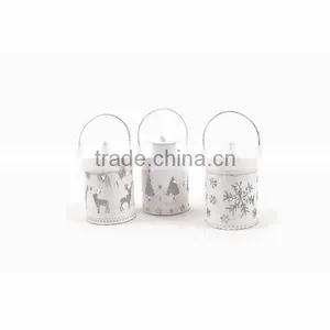 Christmas Snowing Metal Lantern thumbnail-1