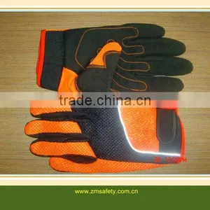 Synthetic Leather Safety Fluorescent Gloves JRM56 thumbnail-1