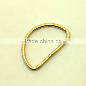 Metal Hardware Ring / Wholesale Steel Rings / Brass Plating Metal D Ring thumbnail-2
