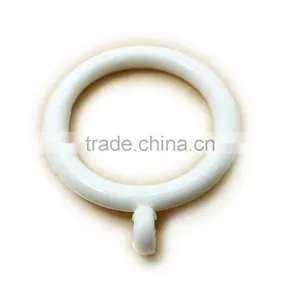 Plastic White Curtain Pole Rod Ring, ID34mm/OD46mm & ID26mm/OD33mm thumbnail-2