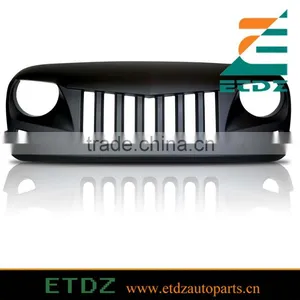 Eagle Eye Matte Front Hood Grill Grille Grid for 07-16 Jeep Wrangler thumbnail-1