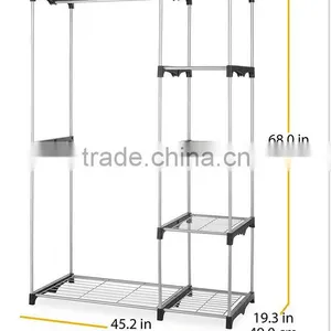 2017 Good Qulaity Non-Woven Fabric Portable Clothes /Storage/ Closet/ Folding Clothes Cabinet thumbnail-5