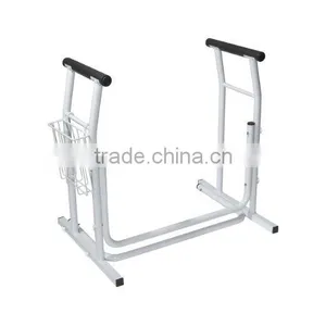 White Stand Alone Toilet Safety Rails Arms Support Toilet Armrests thumbnail-1