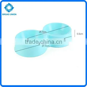 High Quality Double Plastic Travel Dog Food Bowl thumbnail-1
