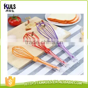 Colorful FDA/LFGB Food Grade Silicone Kitchen Whisk Tools Egg Beater thumbnail-1