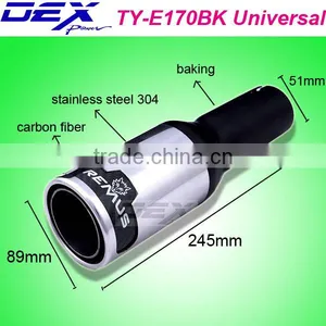 High Quality Auto Part Stainless Steel 304 and Carbon Fiber Universal Exhaust Tip thumbnail-3