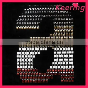 Wholesale Fashion Letter Design Hot Fix Rhinestone T-shirt Motif WHF-182 thumbnail-1