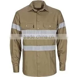 2016 OEM 88% Cotton/ 12% High Tenacity Nylon 238gsm Fire Retardent High Vis Shirt 3M Reflective Tape thumbnail-1