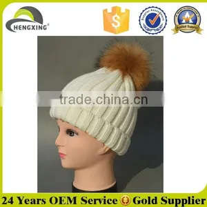 Wholesale Fur Knitted Hat thumbnail-2