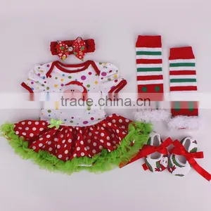 Wholesale 4pcs Cute Christmas Baby Tutu Romper Set thumbnail-4