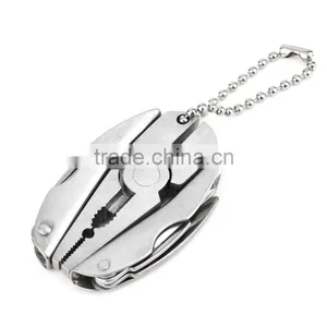 1PC Outdoor Mini Folding Multi-functional Plier Clamp Keychain Outdoor Hiking Camping Tool Pocket Multitools Free Shipping thumbnail-1